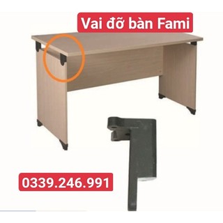 Ke-Vai đỡ mặt bàn làm việc Fami, bàn gỗ hoà phát giúp liên kết mặt bàn và chân bàn