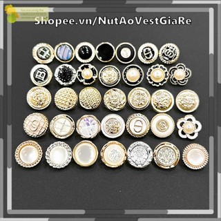  Set 10 nút áo sơ mi bằng nhựa đính ngọc 1.5cm dùng cho may vá thủ công DIY cúc cườm áo sơ mi áo len  th  nút 1.5cm 