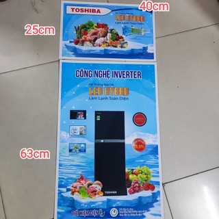 Tem dán tủ lạnh Toshiba