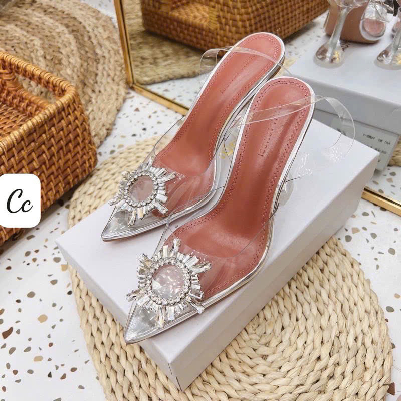 Dép Sandal - Giày Cao Gót Hoa Mặt Trời Hàng Qccc Fullbox - Hàng Cao Cấp