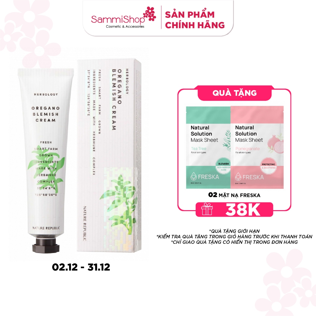 Nature Republic Kem dưỡng da mặt Herbology Oregano Blemish Cream 70ml