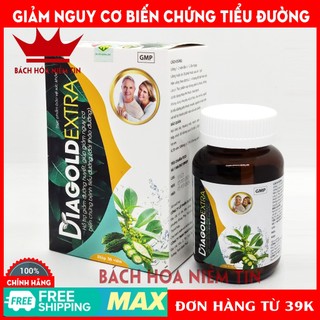 Viên uống DIAGOLD EXTRA - giảm đường huyết, giảm nguy cơ biến chứng tiểu đường - Thành phần dây thìa canh, khổ qua