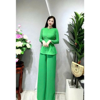 Bà ba gấm tay loe nút sò freesize (40-60kg)