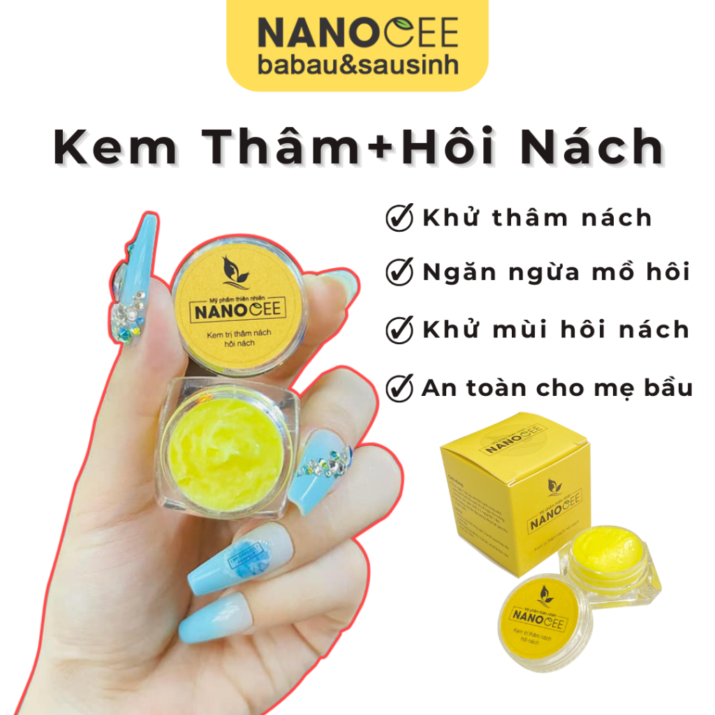 Kem Mờ Thâm Nách Mẹ Bầu & Sau Sinh Nanocee, Giúp Khử Hôi, Trắng Sáng Trở Lại