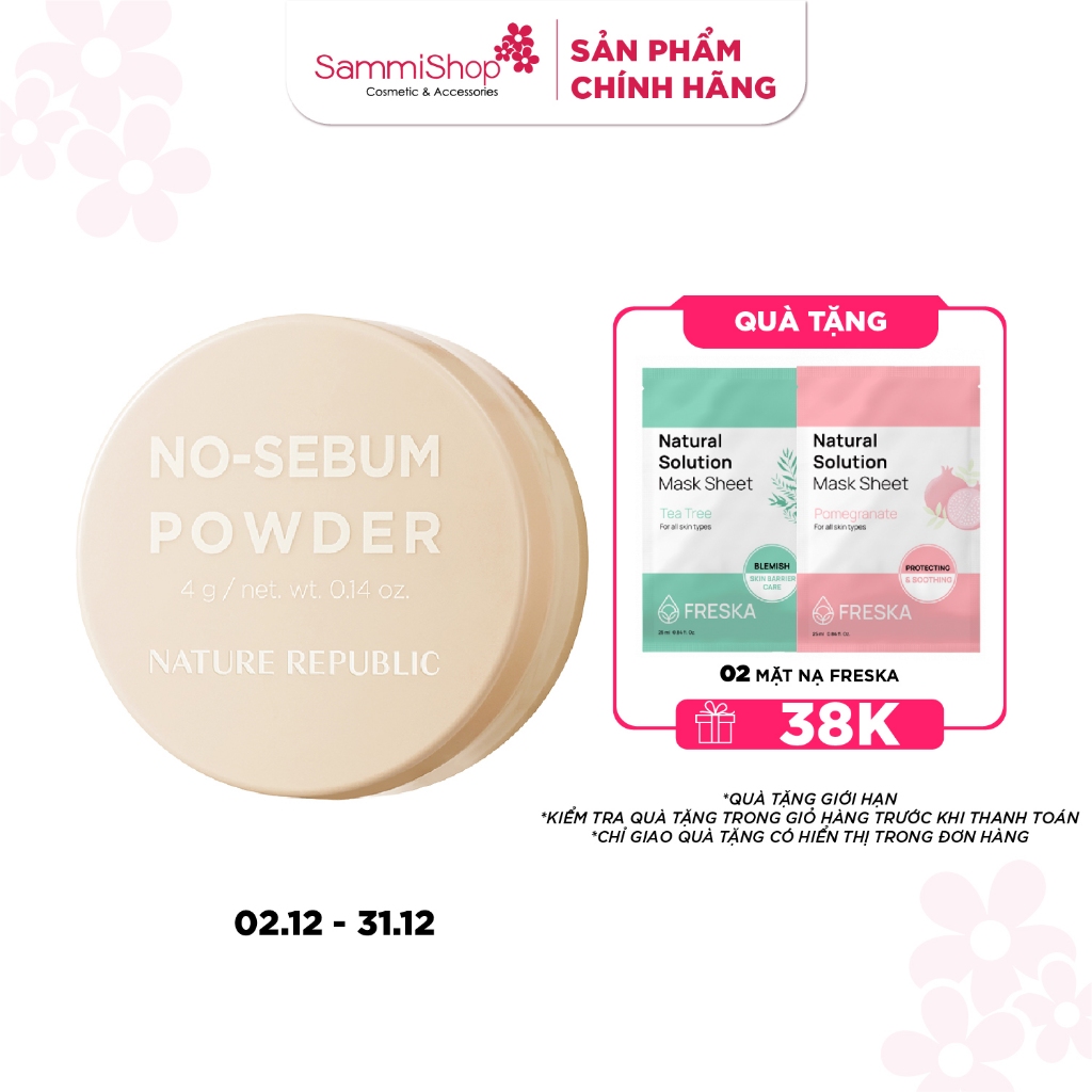 Nature Republic Phấn phủ Provence Tea Tree No-Sebum Powder 4g