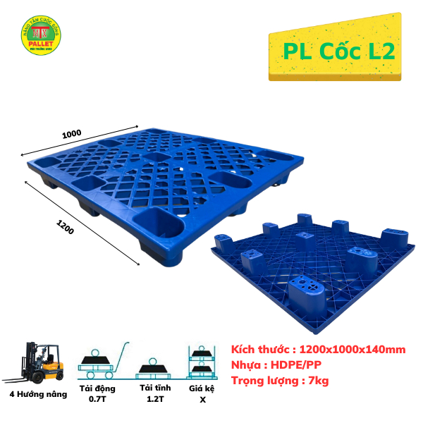 Pallet Nhựa Cốc Xanh