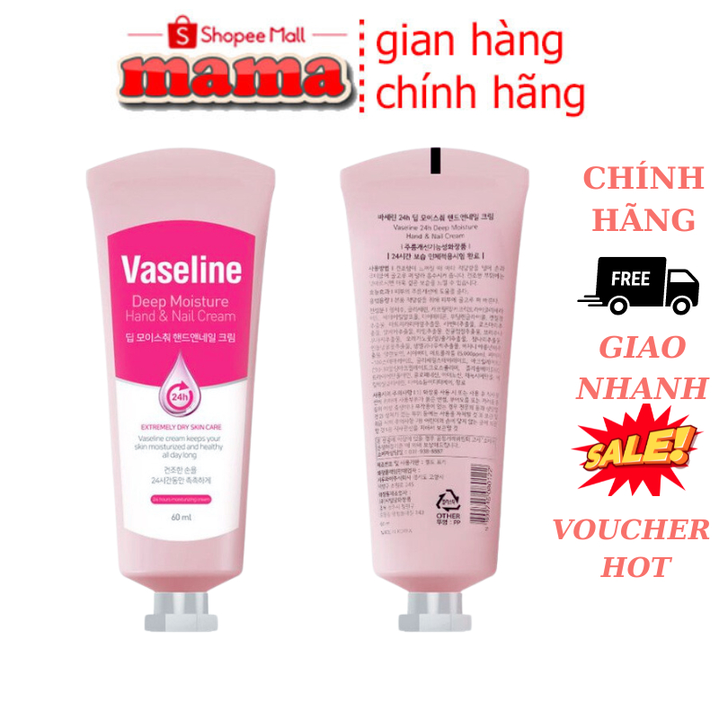 Kem Dưỡng Da Tay & Móng Tay Vaseline Deep Moisture Hand & Nail Cream 60ml
