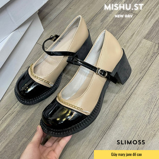 [MIS] Giày mary jane đế cao SLIM055 phong cách ulzzang - Giày búp bê nữ đế 5cm fullbox