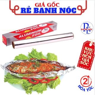  Giấy Bạc Nướng Thức Ăn 30cm x 5m , Màng Nhôm Nướng Thịt, Giấy Bạc Lót Nồi Chiên Không Dầu, Lò Nướng , Cuộn Bạc