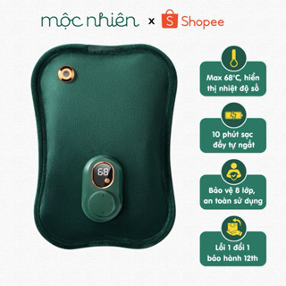 Túi chườm bụng kinh - Túi sưởi - túi chườm nóng HZ008 Hanzheng báo nhiệt ĐIỆN TỬ cao cấp sạc chống cháy (ĐIỆN TỬ)