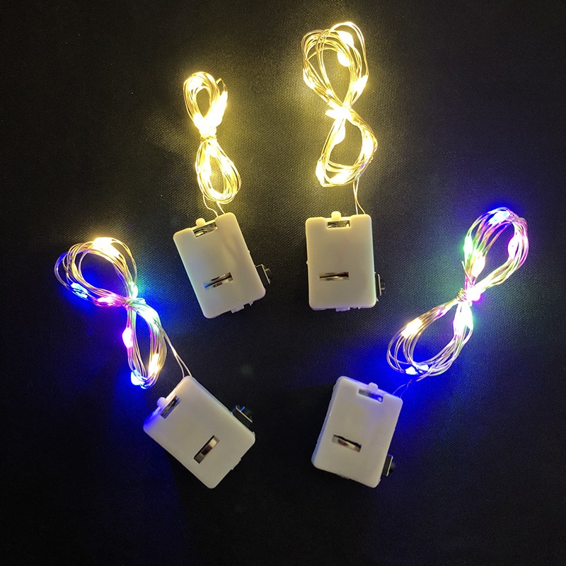 Dây đèn led trang trí fairylight đom đóm có sẵn pin dài 1m-2m-3m