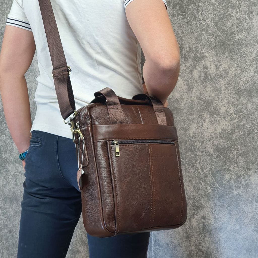 Túi đeo chéo nam da bò thật TD124VB  - 100% da thật, BH 3 năm