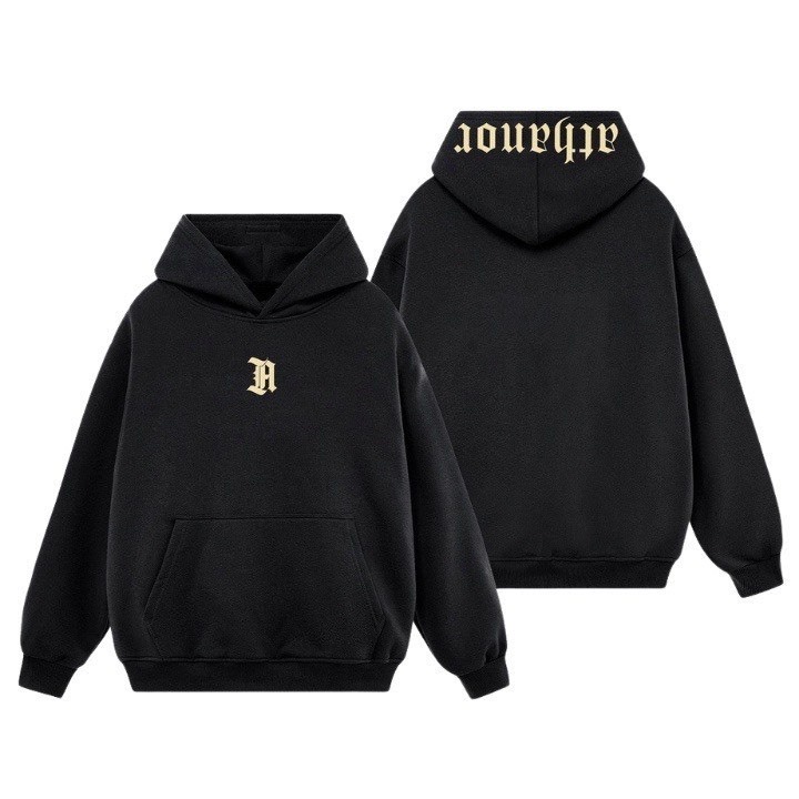 Áo Hoodie Athar Fom Rộng Unisex Chất Nỉ Bông Dày Dặn Cao Cấp