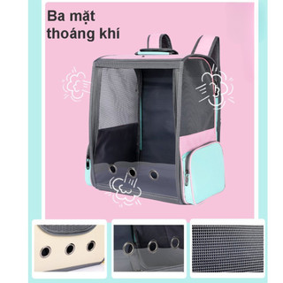 Balo Vận Chuyển Chó Mèo Size To DREAMPET - Balo Đựng Chó Mèo Trống Nắng Cao Cấp