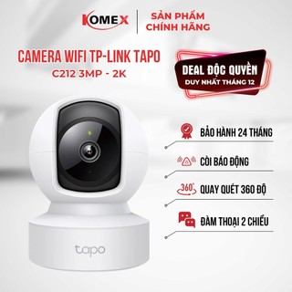 Camera wifi trong nhà TP Link Tapo C200/C210/C212/C220 đàm thoại 2 chiều kèm còi báo động, xoay 360 giám sát an ninh
