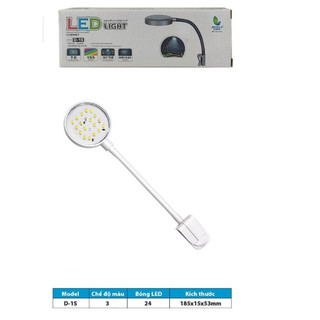 Đèn led kẹp mini 3 màu D1s Jeneca cho bể cá cảnh - ĐÈn led tròn màu mini