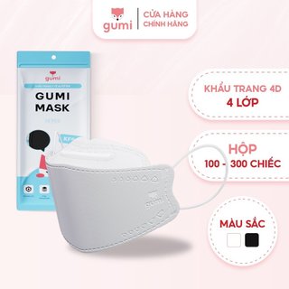 Hộp 300c Khẩu Trang Kf94 Gumi Kháng Khuẩn 4 Lớp Dày Dặn