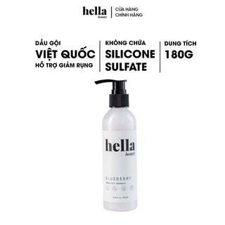 Dầu Gội Giảm Rụng Blueberry 180g Hella Beauty Cho Da Dầu, Giảm Bết Phục Hồi Hư Tổn, Dưỡng Tóc Mềm Mượt