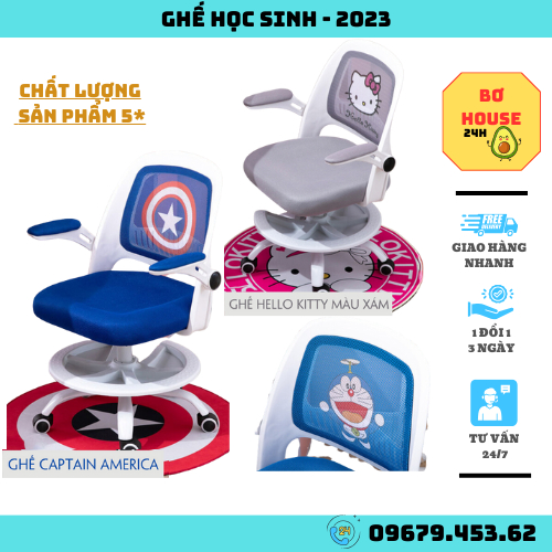 Ghế học sinh chống gù chống cận ( Batman , Doremon, Hello Kitty , Caption ngôi sao...) tặng tấm lót sàn kèm theo