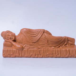 Tượng phật nhập niết bàn đất nung handmade - ttt73