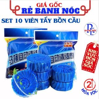  Túi 10 Viên Thả Bồn Cầu Khử Mùi Hôi Tẩy Sạch Mảng Bám Vi Khuẩn Hiệu Quả - Viên Xả Toilet Diệt Khuẩn Khử Mùi