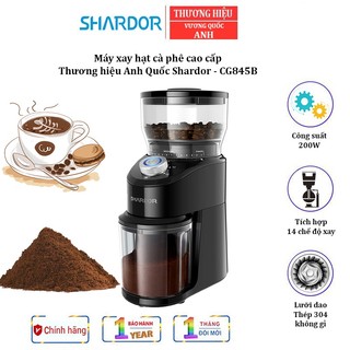 Máy xay hạt cà phê espresso cao cấp shardor cg845b công suất: 200w - hàng chính hãng, bảo hành 12 tháng