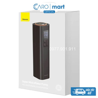 Bơm lốp ô tô Baseus cầm tay nhỏ gọn cắm tẩu 12V bơm công suất lớn