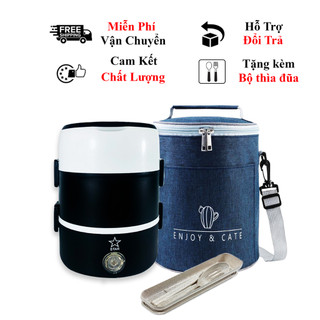 Hộp cơm cắm điện, hộp cơm hâm nóng giữ nhiệt cà men cắm điện tự ngắt chống cháy nổ