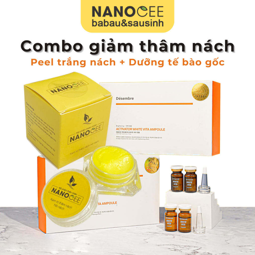 Combo Kem Khử Thâm Nách Mẹ Bầu + Tế Bào Gốc Desembre Dưỡng Trắng, Khử Mùi Hôi Nách Bà Bầu & Sau Sinh