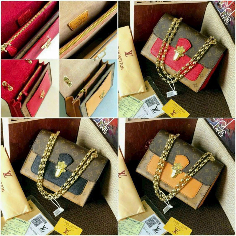 Túi xách victorie dây xích size 26cm full 2 box