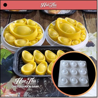 Khuôn thỏi vàng (vỉ 9 thỏi 5.5cm) dùng đổ rau câu 3D, 4D