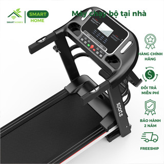 Máy chạy bộ tại nhà gấp gọn sm03 tốc độ tối đa 14km/h, máy chạy bộ đa năng tại nhà kèm dây đai massage bụng