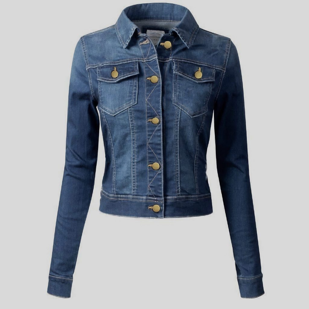 Khoác jeans Denim jacket dành cho Nữ. Chất jeans mềm, co giãn thoải mái. Hàng chính hãng, xịn 100%.