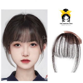 Tóc Mái Giả Nữ Mái Thưa Bằng Tóc Thật 100% Dệt Tay Siêu Mềm Mượt Phong Cách Hàn Quốc Nhiều Màu