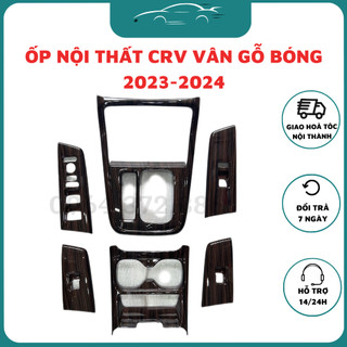 Ốp nội thất vân gỗ xe honda crv 2023-2024 vân gỗ bóng hàng nhựa abs cao cấp