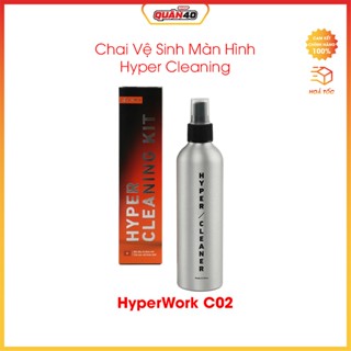 Chai Vệ Sinh Màn Hình HyperWork Hyper Cleaning C02 | Bộ 5 Khăn Lau HyperWork Microfiber CC01 - Hàng Chính Hãng