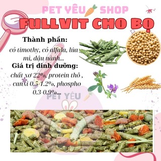 Cỏ nén FULLVIT (2,5 kg) thức ăn ăn bọ🐻🐻 DaTe mới 100%