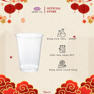 Ly nhựa 16oz-480ml - 50 cái / cây - hàng nhập khẩu