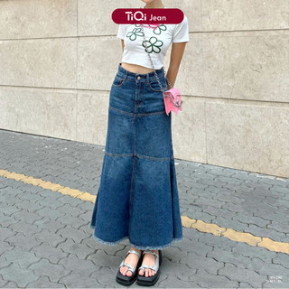 Chân váy jean bò dài dáng chữ A TiQi Jeans V1-296