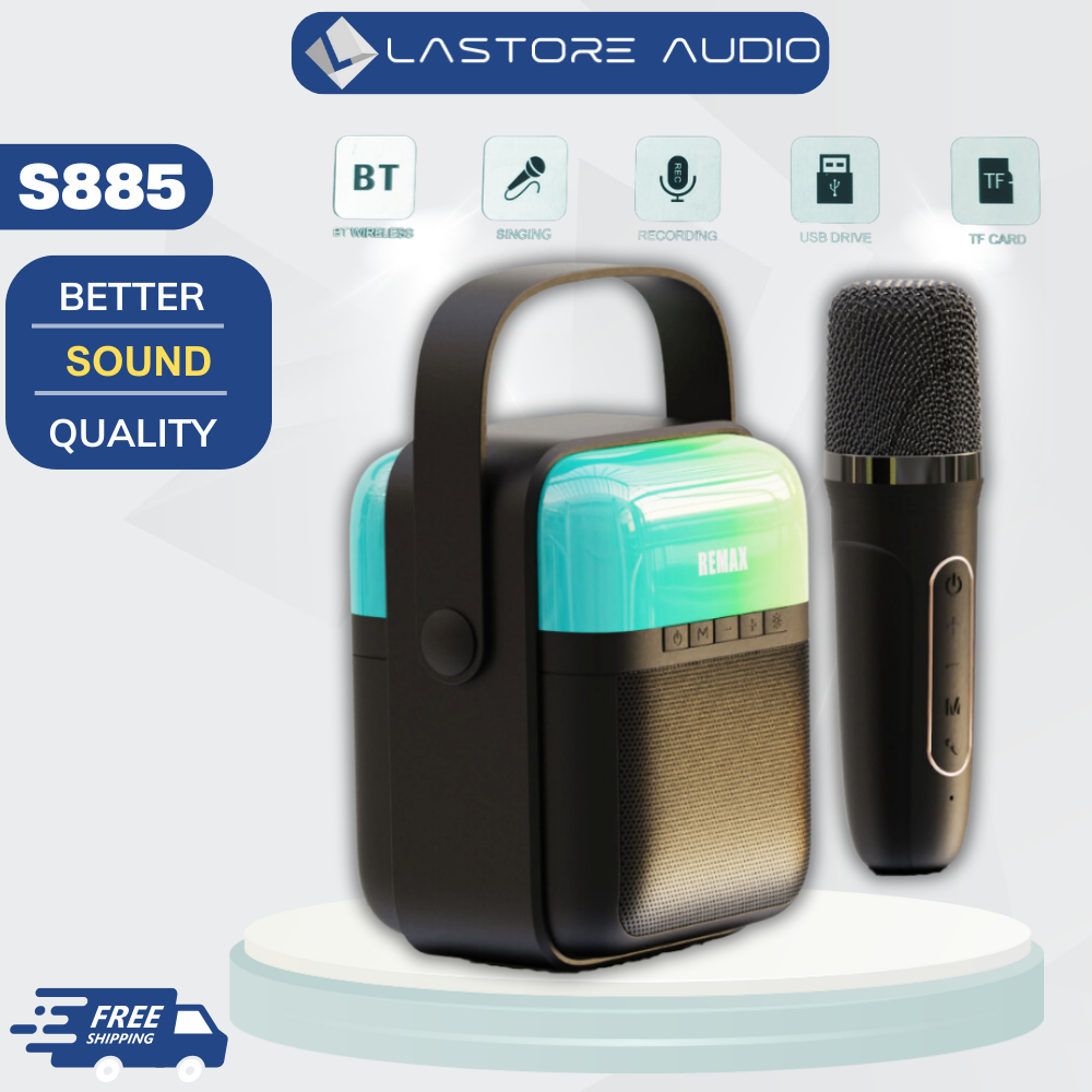 Loa Bluetooth Koleer S885 Kèm Mic Không Dây Mẫu Mới / Loa Hát Karaoke Mini Có Đèn Led Siêu Đẹp, Chất Âm Hay