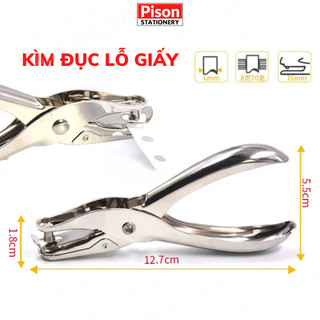 Đục lỗ giấy Pison dụng cụ đục lỗ đơn kìm kẹp bấm lỗ giấy refill sổ còng cầm tay tiện dụng - SP0348 - 1 cái