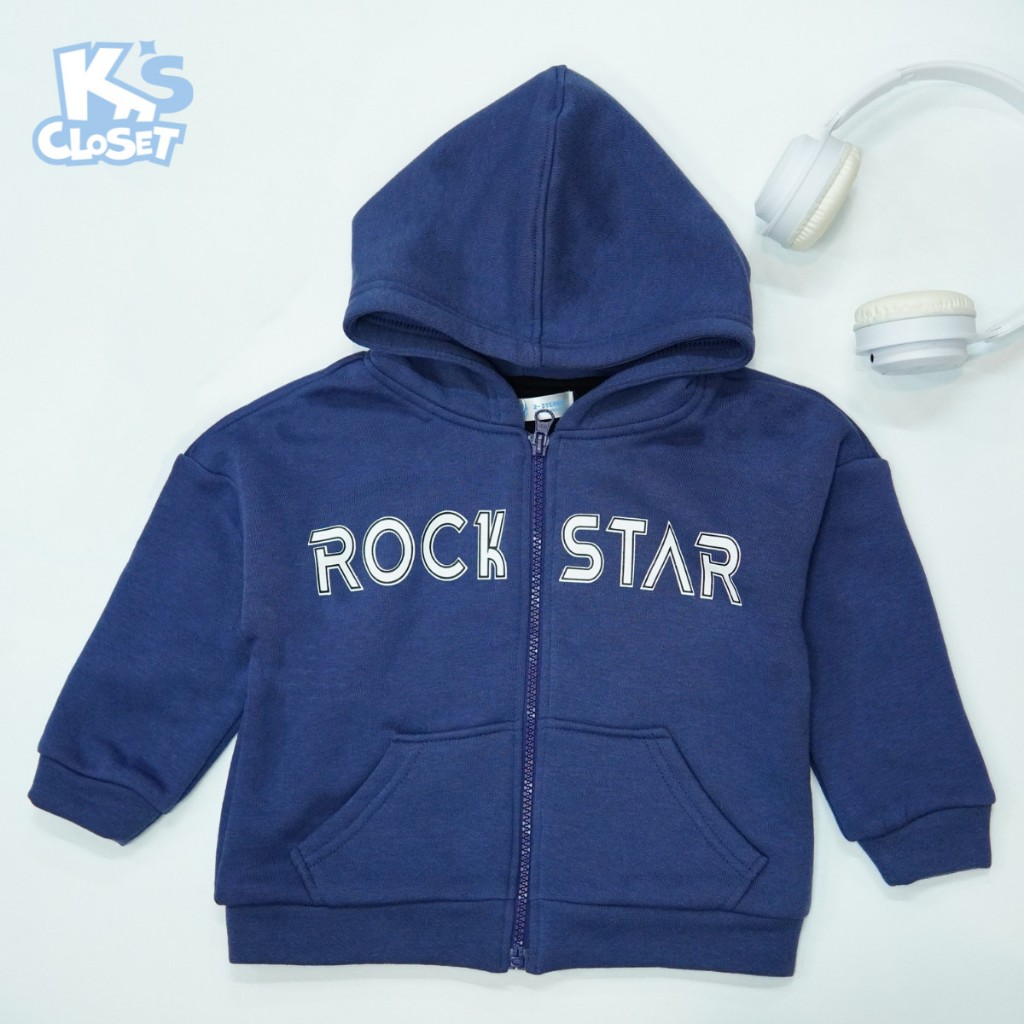 Áo Khoác Hoodie kéo khóa trẻ em K'S CLOSET có mũ và túi trước cho bé 2-14T (từ 10-55kg) KT152THF/ KT208ONF / KT133TWF TM