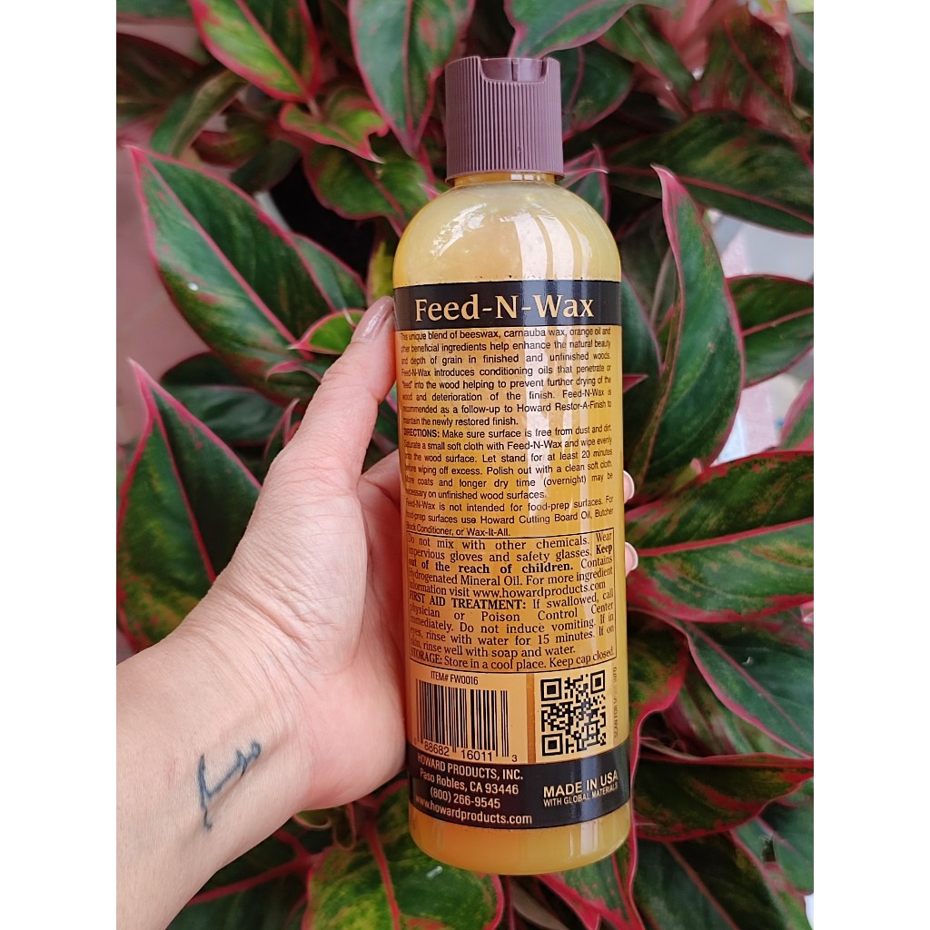 Kem làm bóng và dưỡng ẩm cho đồ gỗ nội ngoại thất Feed-N-Wax Wood Polish & Conditioner