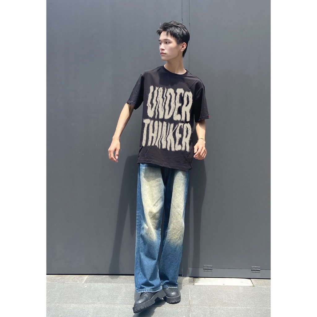 Áo thun Unisex form rộng tay lỡ Phông Nam Nữ UNDER THINKER | Local Brand Under Thinker