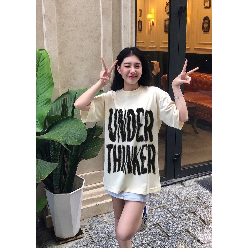 Áo thun Unisex form rộng tay lỡ Phông Nam Nữ UNDER THINKER | Local Brand Under Thinker