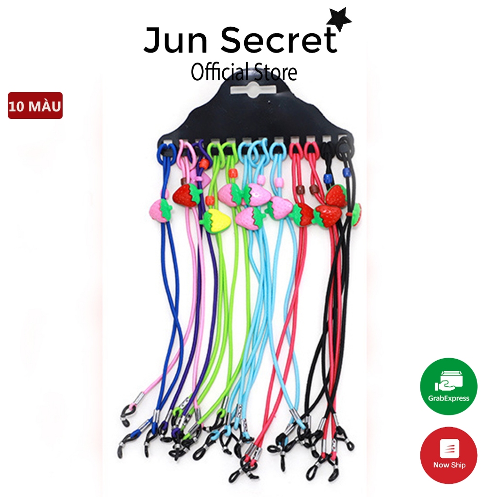 Dây đeo mắt kính chống tuột cho bé Jun Secret nhiều màu sắc dễ thương