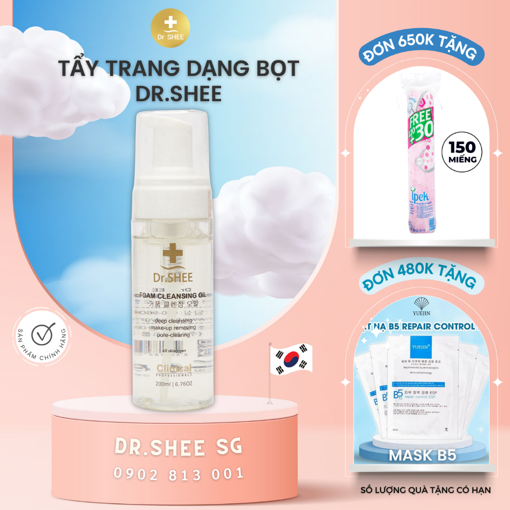 Tẩy Trang Dạng Bọt DrShee, Tẩy Trang Dr.Shee Dạng Bọt