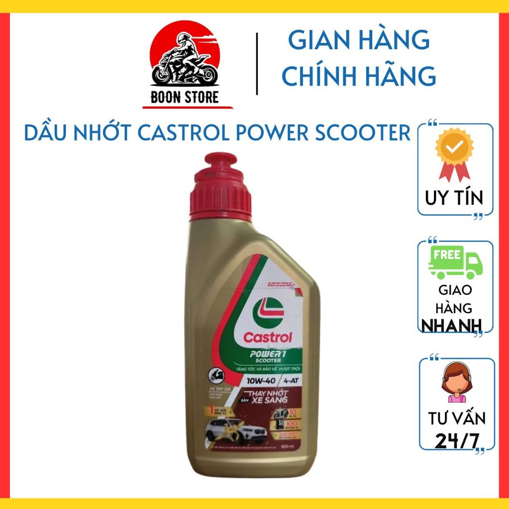 Dầu nhớt Castrol Scooter Power , dầu máy xe ga Castrol 10W40. Boon Store
