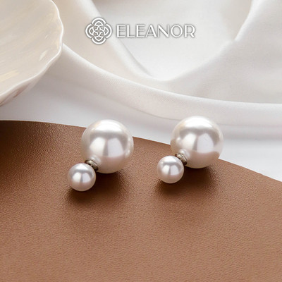 Bông tai nữ chuôi bạc 925 Eleanor Accessories ngọc trai nhân tạo phụ kiện trang sức khuyên tai 7085