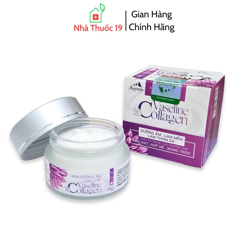 Kem dưỡng ẩm Vaseline collagen cao cấp làm mềm da chống nứt nẻ giúp da mềm mại, mịn màng sd cho cả trẻ sơ sinh, mẹ bầu